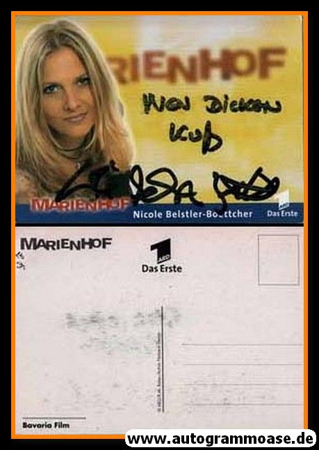 Autogramm TV | ARD | Nicole BELSTLER-BOETTCHER | 2000 "Marienhof" (Portrait Color Reiter)