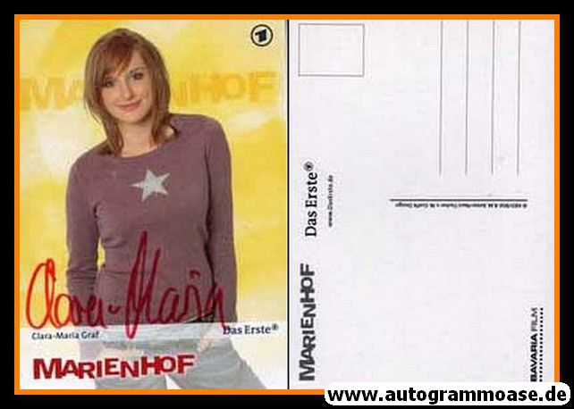 Autogramm TV | ARD | Clara-Maria GRAF | 2000er "Marienhof"
