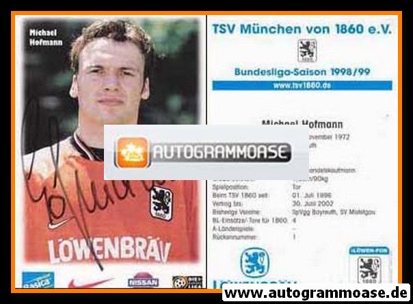 Autogramm Fussball | TSV 1860 München | 1998 | Michael HOFMANN