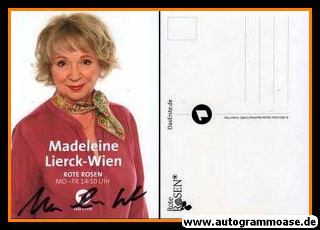 Autogramm TV | ARD | Madeleine LIERCK-WIEN | 2010er "Rote Rosen" 1