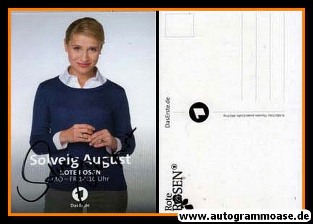 Autogramm TV | ARD | Solveig AUGUST | 2010er "Rote Rosen" (Portrait Color)
