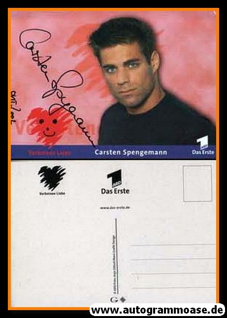 Autogramm TV | ARD | Carsten SPENGEMANN | 2000 "Verbotene Liebe" (Portrait Color Glitsch)