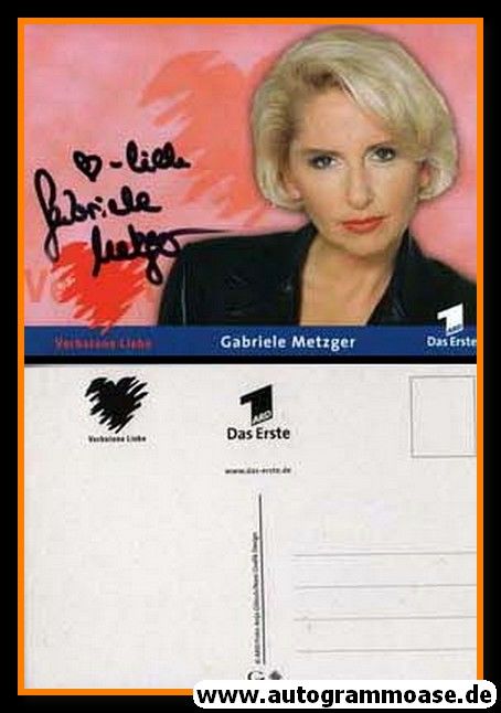 Autogramm TV | ARD | Gabriele METZGER | 2000 "Verbotene Liebe" (Portrait Color Glitsch)