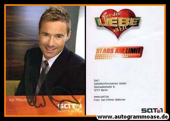 Autogramm TV | SAT1 | Kai PFLAUME | 2000er "Nur Die Liebe Zählt / Stars Am Limit"