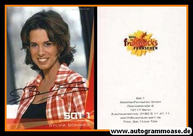 Autogramm TV | SAT1 | Sylvia BOMMES | 2000er "Frühstücksfernsehen" (Tölle)