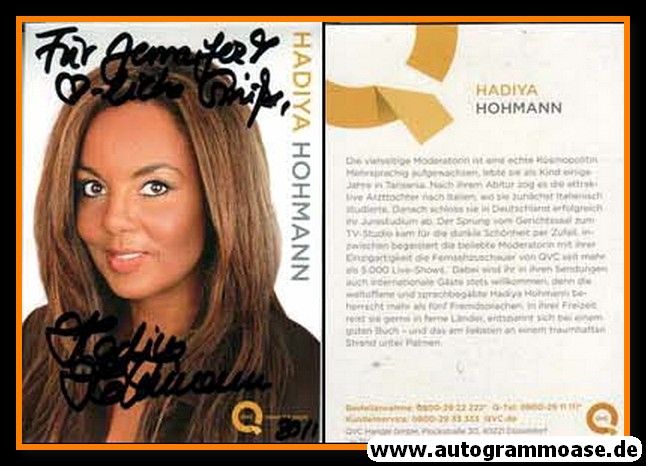 Autogramm TV | QVC | Hadiya HOHMANN | 2000er (Portrait Color)