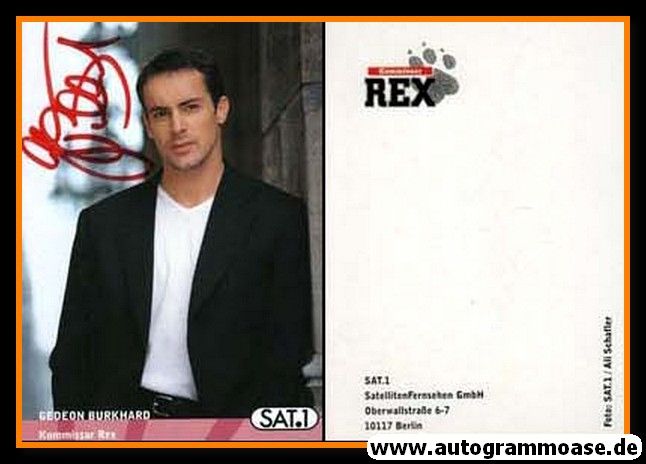 Autogramm TV | SAT1 | Gedeon BURKHARD | 2000er "Kommissar Rex" (Portrait Color) Schafler