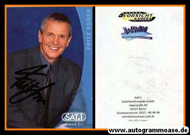 Autogramm TV | SAT1 | Fritz EGNER | 2000er "Vorsicht Kamera / WWW"