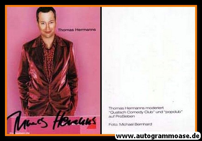 Autogramm TV | PRO7 | Thomas HERMANNS | 2000er (Portrait Color) Bernhard
