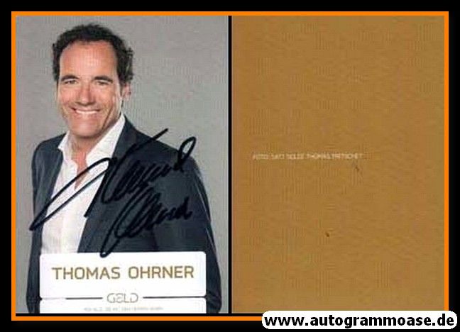 Autogramm TV | SAT1 | Thomas OHRNER | 2010er (Portrait Color) Gold
