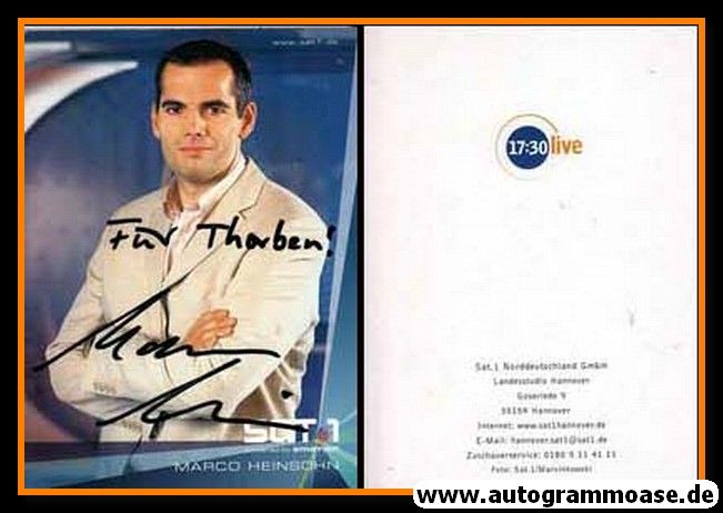 Autogramm TV | SAT1 | Marco HEINSOHN | 2000er "17:30 Live" (Marcinkowski)