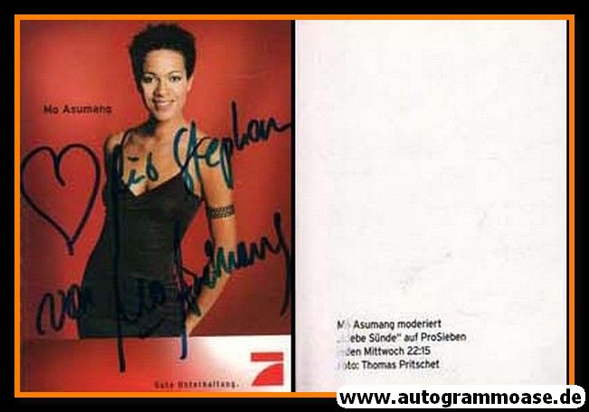 Autogramm TV | PRO7 | Mo ASUMANG | 2000er "Liebe Sünde" (Portrait Color) Pritschet