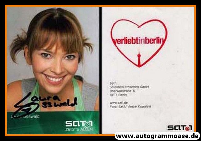 Autogramm TV | SAT1 | Laura OSSWALD | 2000er "Verliebt In Berlin" (Portrait Color Kowalski) 1