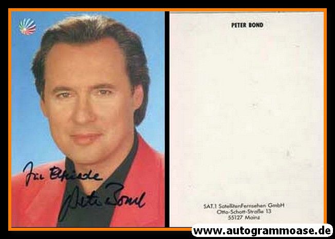 Autogramm TV | SAT1 | Peter BOND | 1990er (Portrait Color)