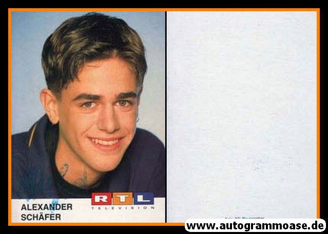 Autogramm TV | RTL | Alexander SCHÄFER | 1990er (Portrait Color) 