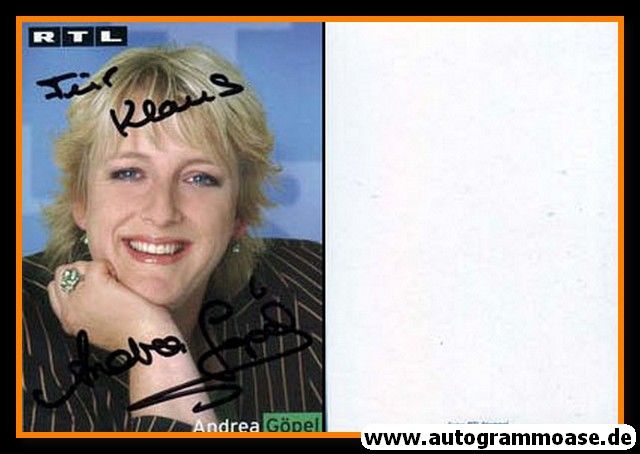 Autogramm TV | RTL | Andrea GÖPEL | 2000er (Portrait Color) Hempel