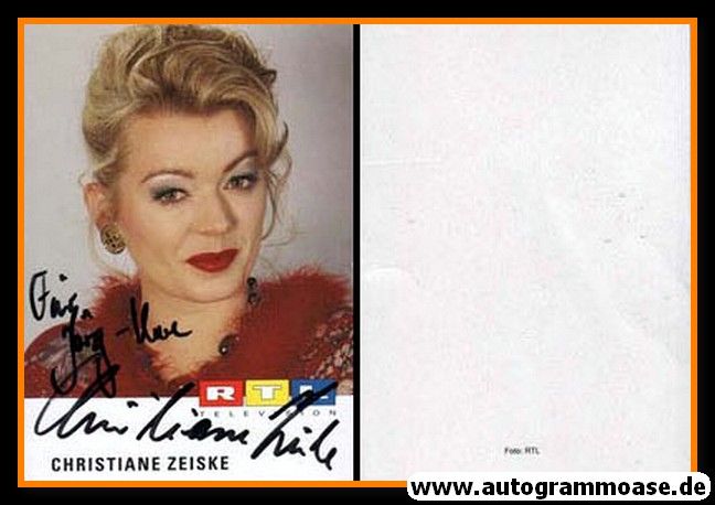 Autogramm TV | RTL | Christiane ZEISKE | 1990er (Portrait Color)