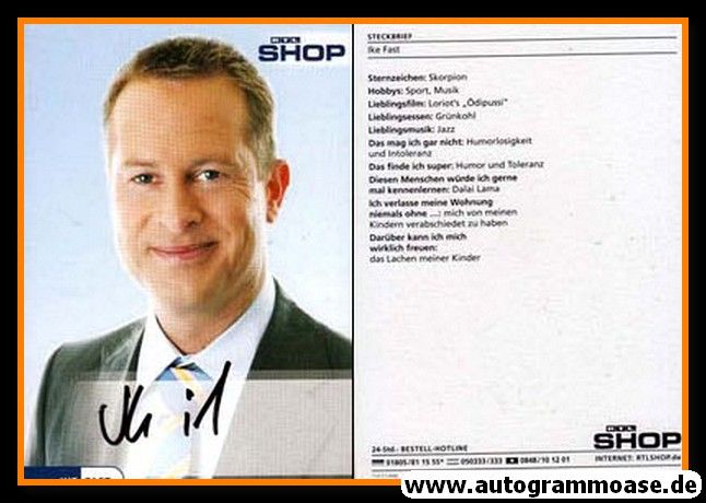 Autogramm TV | RTL | Ike FAST | 2010er (Shop)