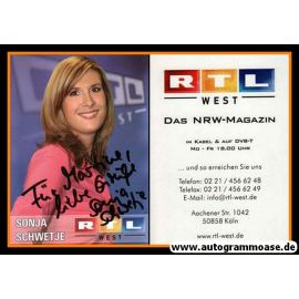 Autogramm TV | RTL | Sonja SCHWETJE | 2000er "NRW Magazin"