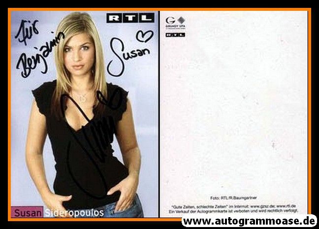 Autogramm TV | RTL | Susan SIDEROPOULOS | 2000er "GZSZ" (Baumgartner)