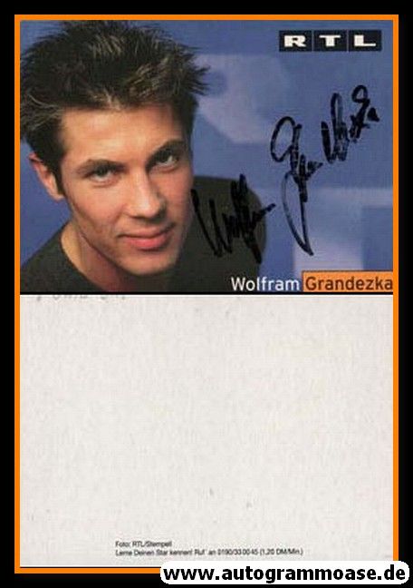 Autogramm TV | RTL | Wolfram GRANDEZKA | 1990er (Portrait Color)