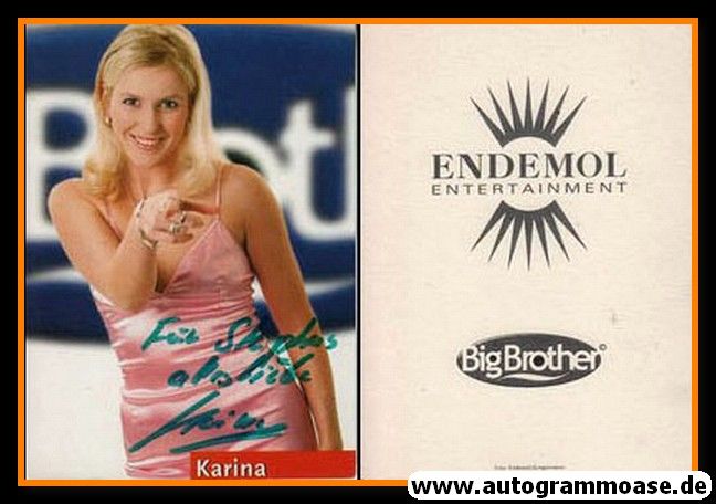 Autogramm TV | RTL | KARINA | 2001 "Big Brother" (Portrait Color)