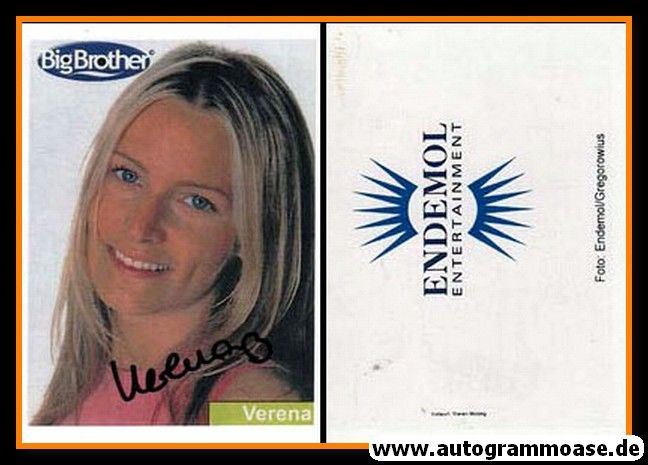 Autogramm TV | RTL | VERENA | 2000 "Big Brother"