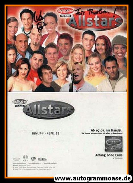 Autogramm TV | RTL | BIG BROTHER ALLSTARS | 2003 (Gruppenbild Color) + AG Kai