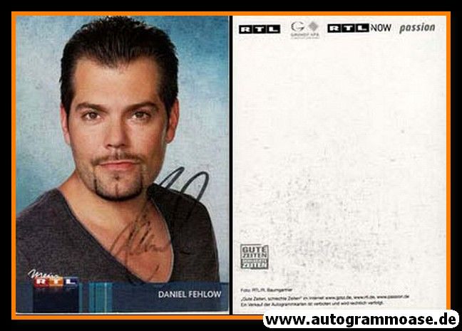 Autogramm TV | RTL | Daniel FEHLOW | 2010er "GZSZ" (Portrait Color Baumgartner) 1