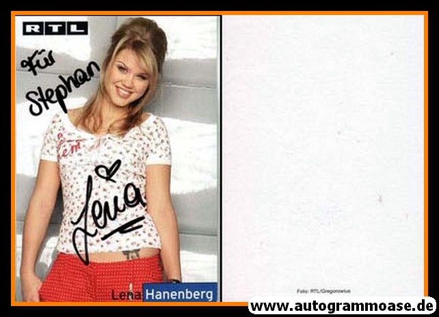 Autogramm Pop / TV | RTL | Lena HANENBERG | 2000er (Portrait Color) DSDS
