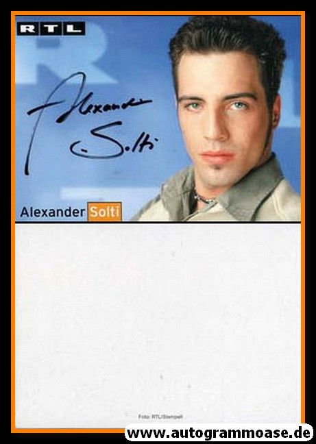 Autogramm TV | RTL | Alexander SHOLTI | 1990er (Portrait Color) Stempell