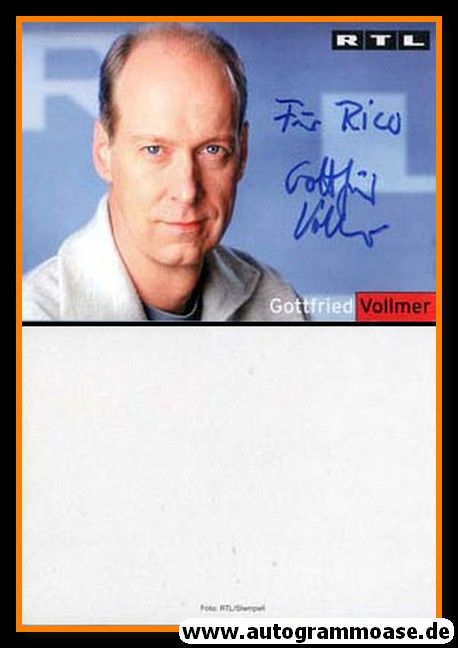 Autogramm TV | RTL | Gottfried VOLLMER | 1990er (Portrait Color) Stempell