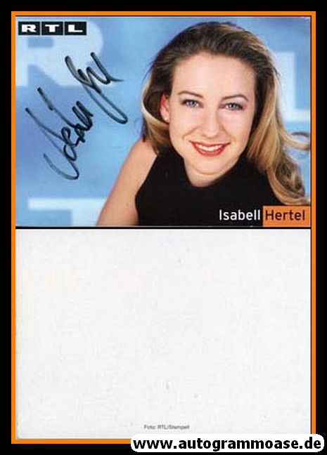 Autogramm TV | RTL | Isabell HERTEL | 2000er (Portrait Color) Stempell