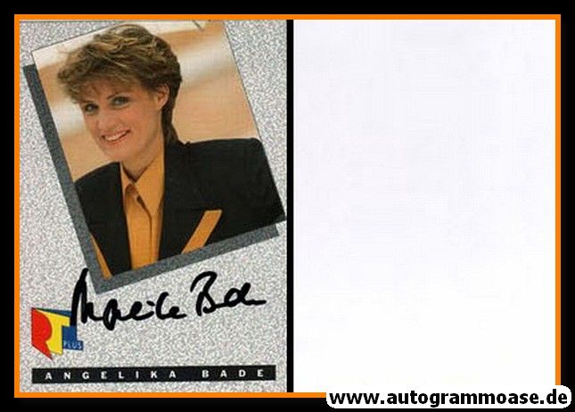 Autogramm TV | RTL | Angelika BADE | 1980er (Portrait Color) 