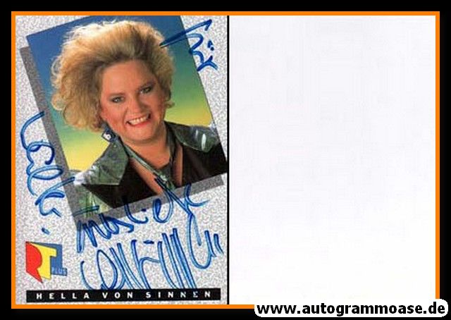 Autogramm TV | RTL | Hella VON SINNEN | 1980er (Portrait Color) 2