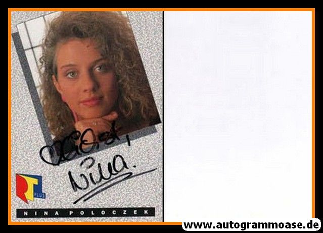 Autogramm TV | RTL | Nina POLOCZEK | 1980er (Portrait Color)
