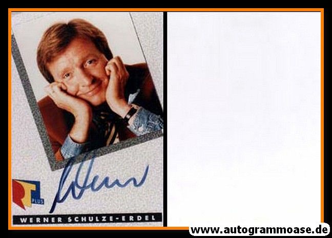Autogramm TV | RTL | Werner SCHULZE-ERDEL | 1980er Foto (Portrait Color)
