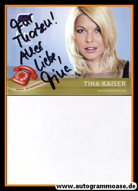 Autogramm TV | 9Live | Tina KAISER | 2010er (Portrait Color) 2
