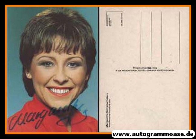 Autogramm TV | WDR | Margarethe SCHREINEMAKERS | 1980er (Portrait Color) Aug