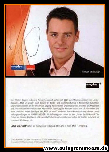 Autogramm TV | MDR | Roman KNOBLAUCH | 2000er "MDR Um Zwölf" 