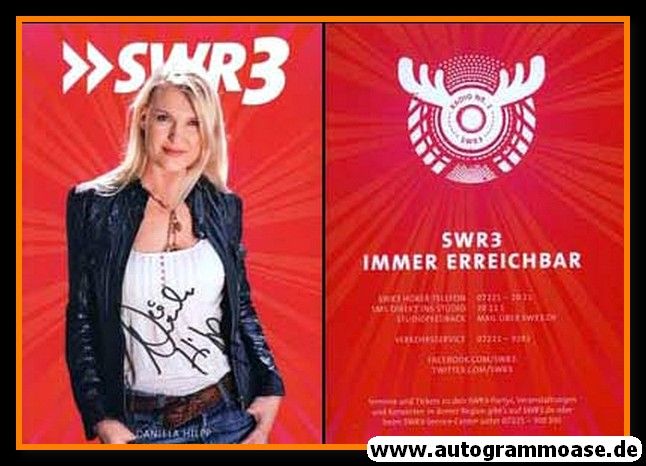 Autogramm Radio | SWR3 | Daniela HILPP | 2010er (Portrait Color)