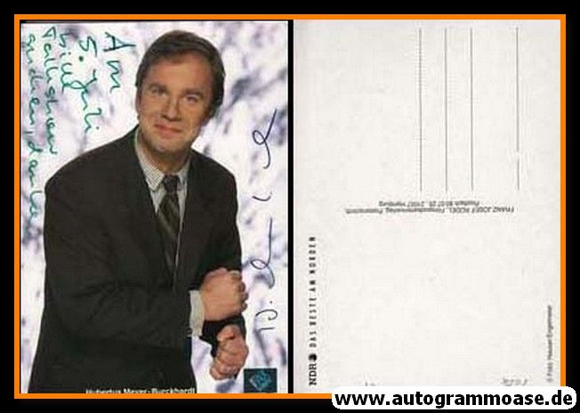 Autogramm TV | NDR | Hubertus MEYER-BURCKHARDT | 1990er "NDR Talk Show" (Rüdel)