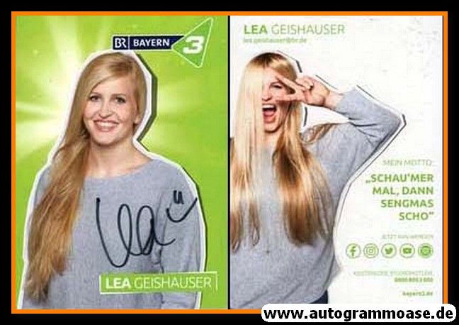 Autogramm Radio | BR Bayern 3 | Lea GEISHAUSER | 2010er (Portrait Color)
