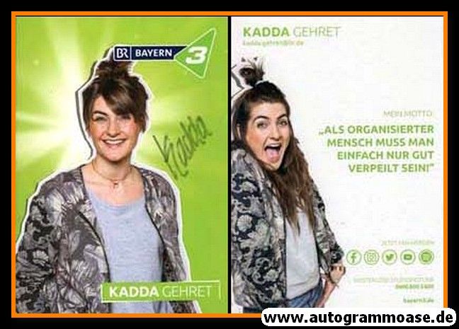 Autogramm Radio | BR Bayern 3 | Kadda GEHRET | 2010er (Portrait Color)