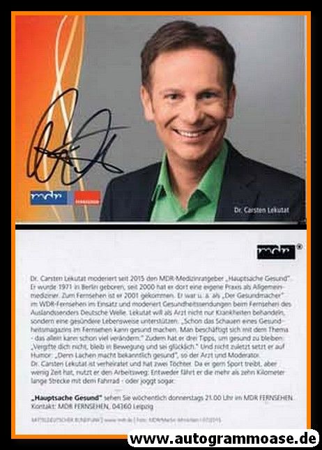Autogramm TV | MDR | Carsten LEKUTAT | 2010er "Hauptsache Gesund"