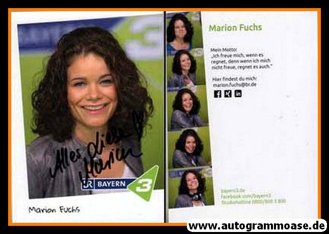 Autogramm Radio | BR Bayern 3 | Marion FUCHS | 2010er (Portrait Color)