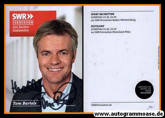 Autogramm TV | SWR | Tom BARTELS | 2010er "Sport Im Dritten / Flutlicht"