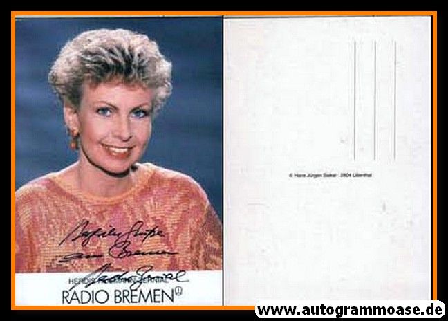 Autogramm | Radio Bremen | Herdis HUSMANN-ZERNIAL | 1980er (Portrait Color)