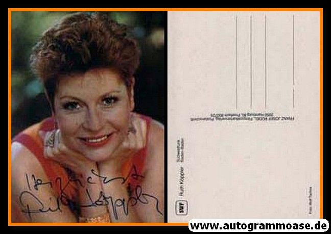 Autogramm TV | SWF | Ruth KÖPPLER | 1990er (Portrait Color) Rüdel