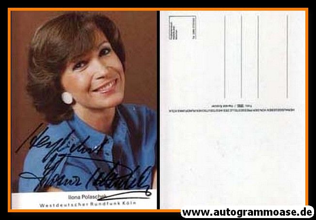 Autogramm TV | WDR | Ilona POLASCHEK | 1980er (Portrait Color)